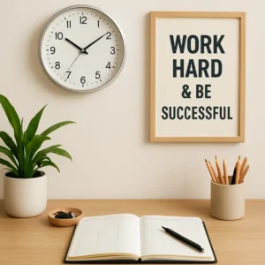 A productive office space symbolizing effective time management strategies.